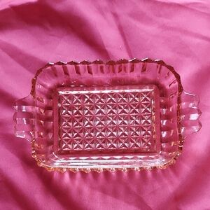 Elegant Pink Depression Glass Serving Dish